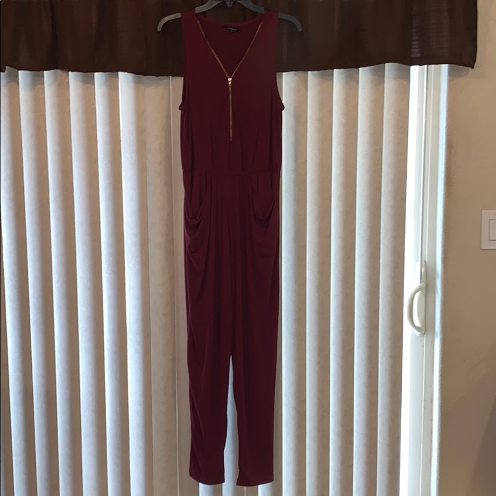 Burgundy jumpsuit - Picture 3 of 9